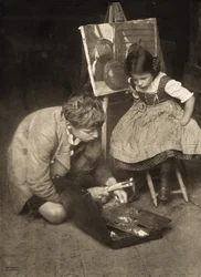 Walter und Lotte am Staffelei